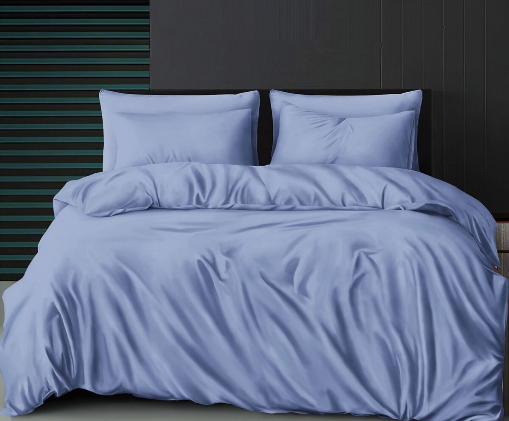 Постільна білизна Небесний, ранфорс (Сім. на резин.)