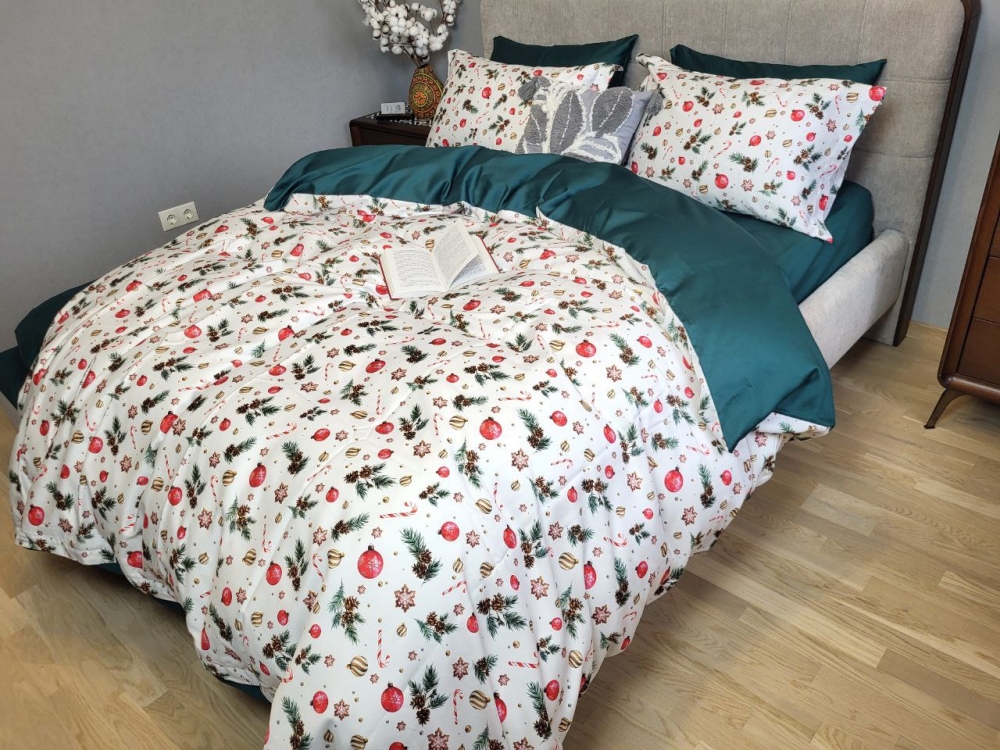 Постільна білизна Сатин PREMIUM, DECORATIONS (Євро на рез.)