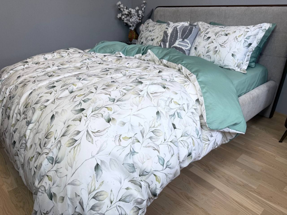 Постільна білизна Сатин PREMIUM, HERBALY (Сімейний) - Зображення 4