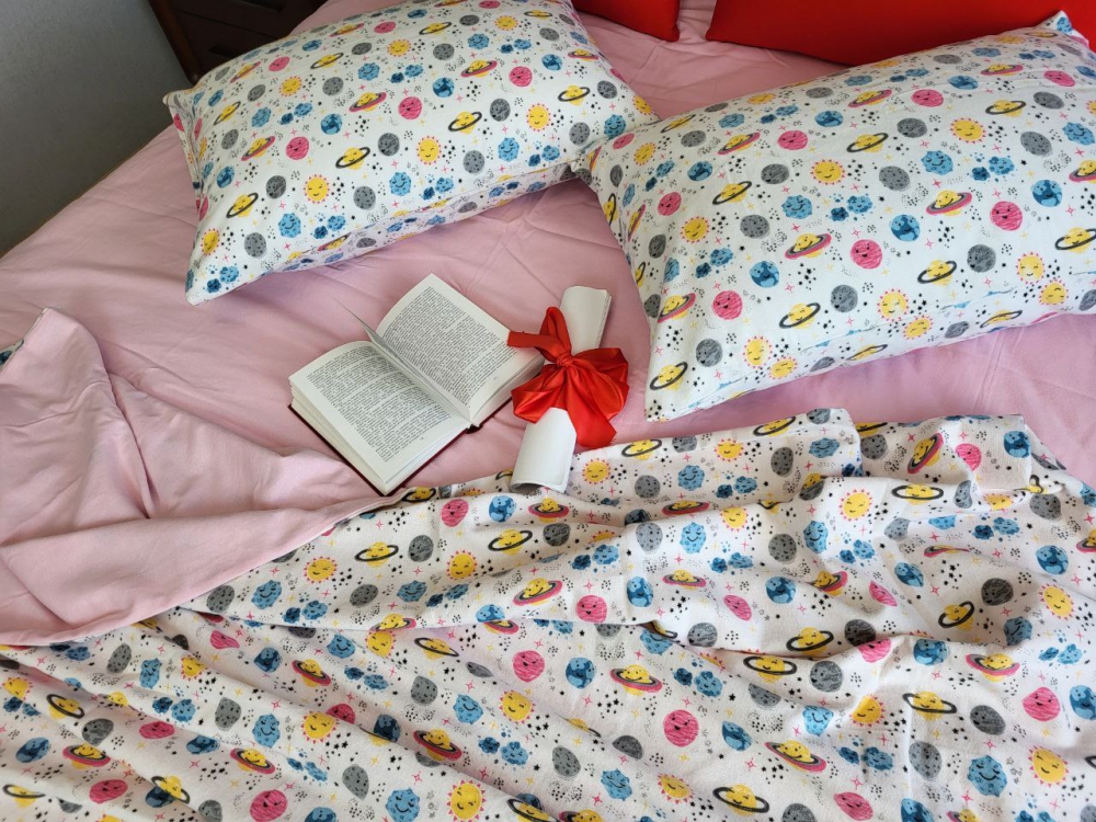 Постільна білизна SPACE, Turkish flannel (Євро) - Зображення 2