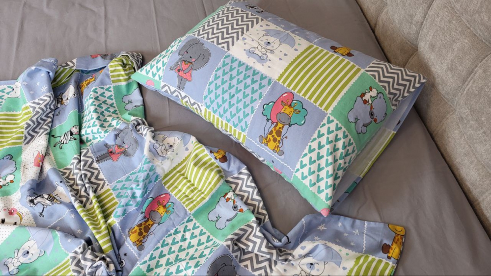 Постільна білизна Звірята/сірий, Turkish flannel (Підл. на рез.) - Зображення 3