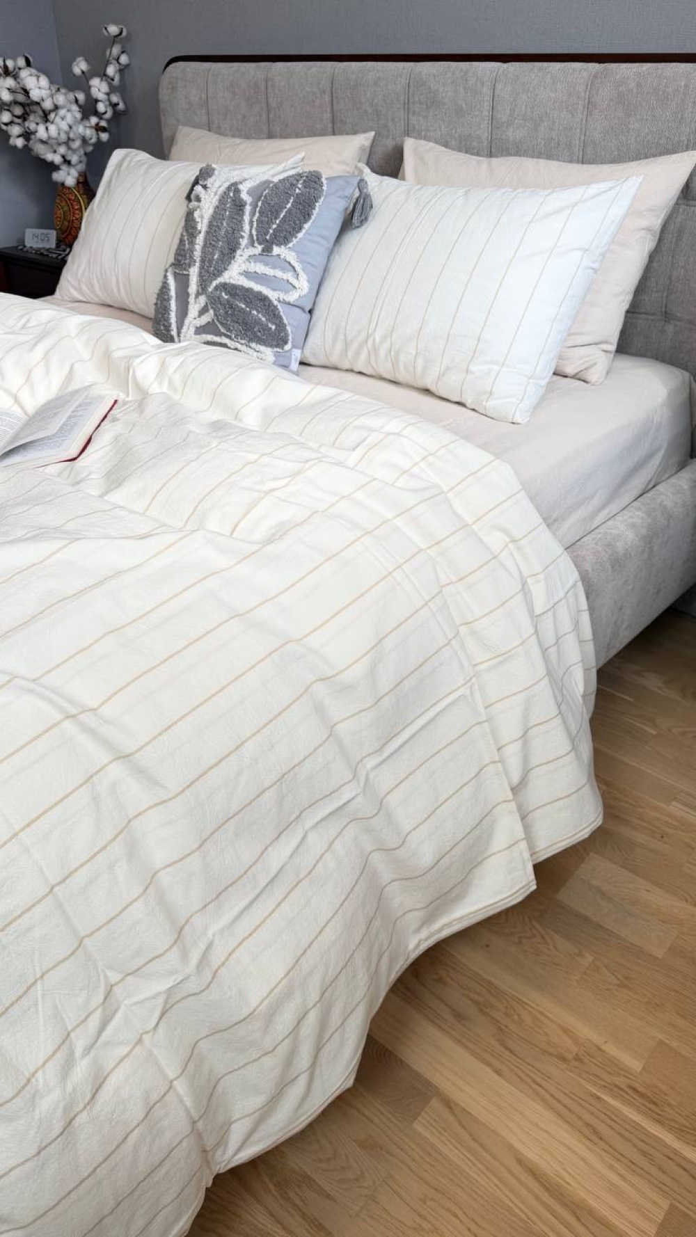 Постільна білизна Lonely+Creamy Beige, Washed Cotton (Євро на рез.) - Зображення 4