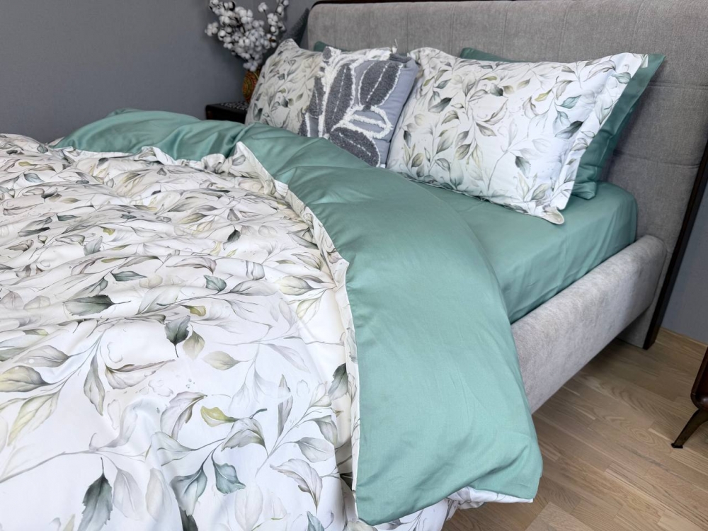 Постільна білизна Сатин PREMIUM, HERBALY (Євро) - Зображення 5