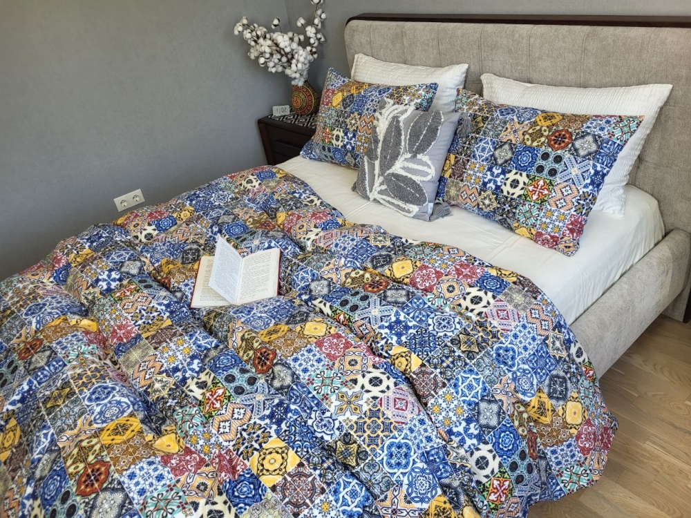 Постільна білизна Мозаїка NEW/шампань, Turkish flannel (Полут. на рез.) - Зображення 4