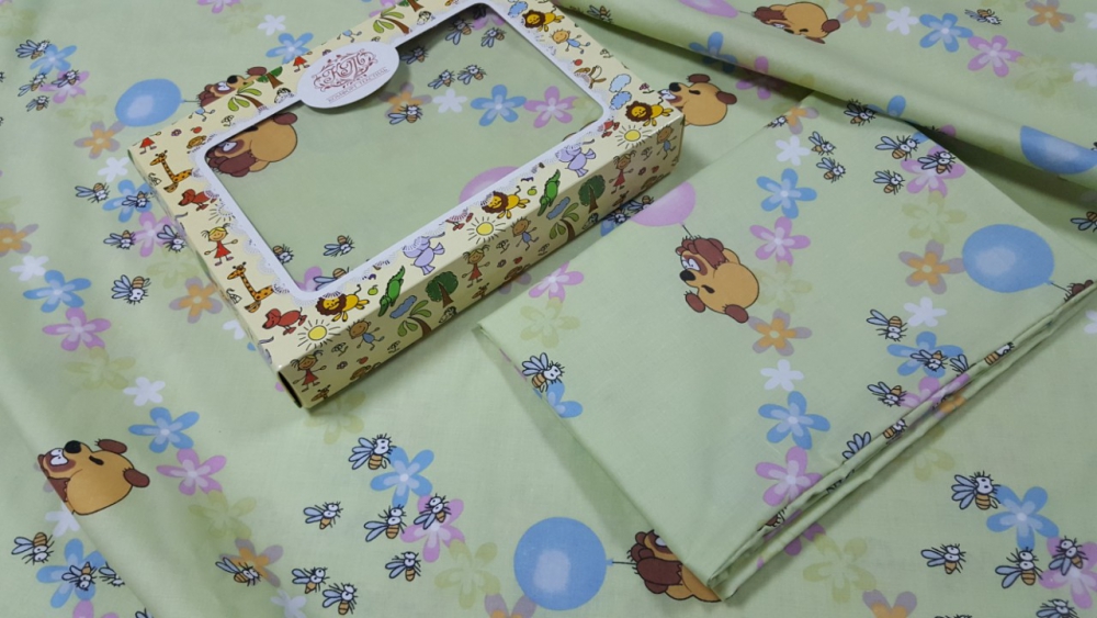 Постільна білизна Вінні салатов., бязь (Дитячий на рез.) - Зображення 2