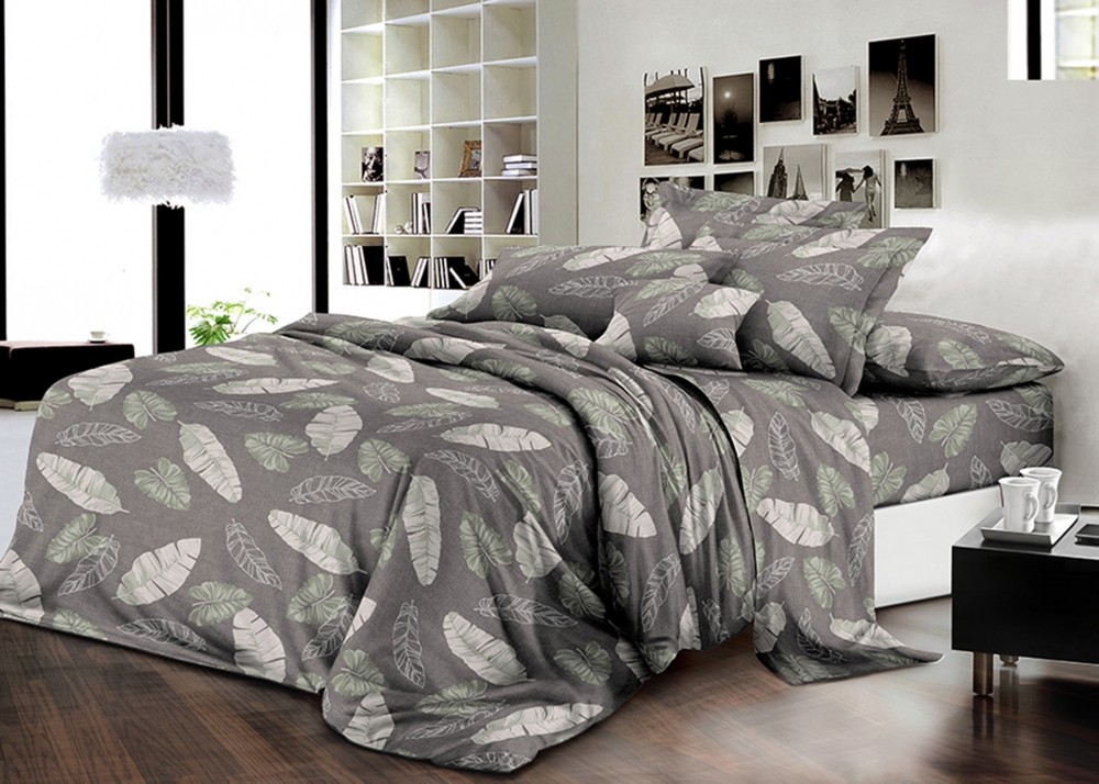 Постільна білизна Листя, ранфорс (Полут. на рез.)