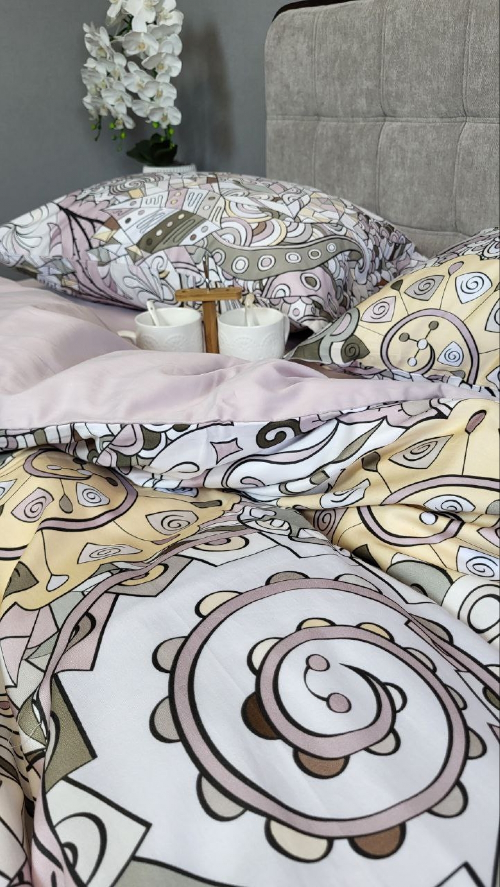 Постільна білизна Сатин PREMIUM, ILLUSION підк. двустор. (Євро) - Зображення 4