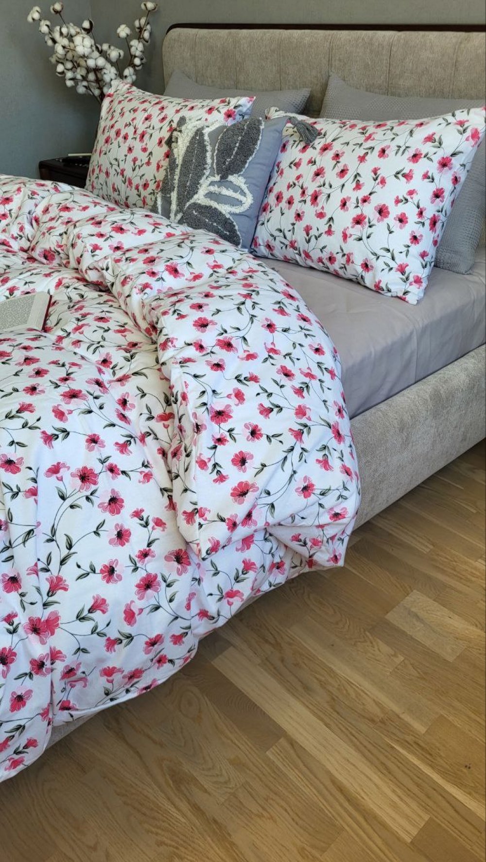 Постільна білизна Мія/сірий мусон, Turkish flannel (Полуторний) - Зображення 4