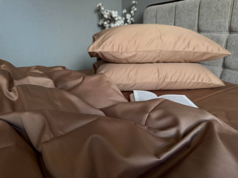 Постільна білизна Бежевий SD-1318, сатин LUX (Сімейний) - Зображення 5