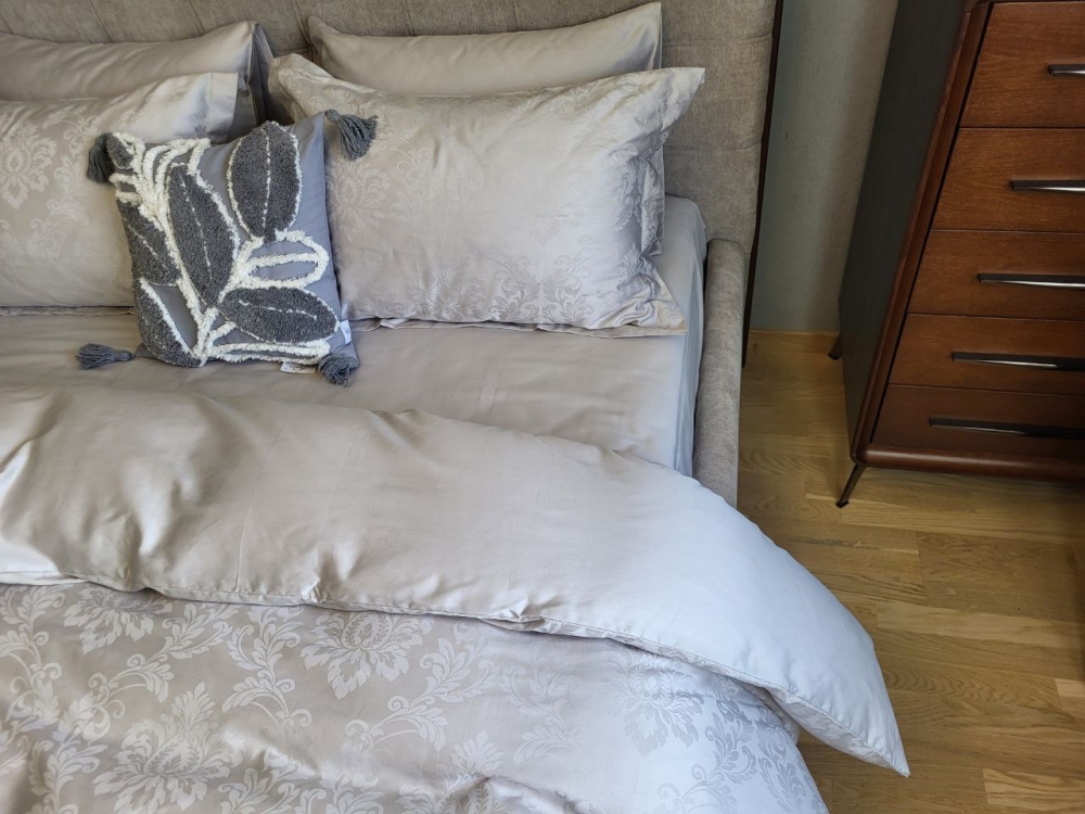 Сатин JACQUARD, TIARA GREY (Сім. на рез.) - Зображення 3