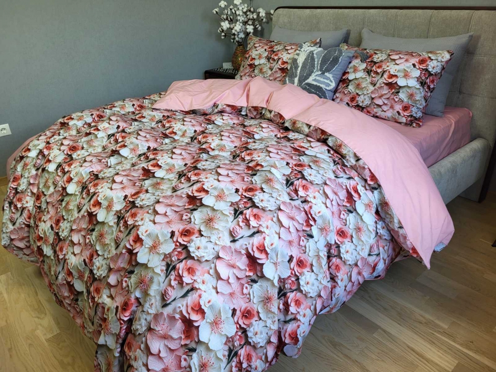 Постільна білизна Флорела, cotton 5D (Євро) - Зображення 6