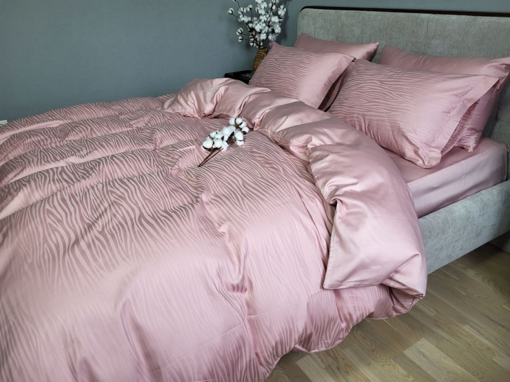 Постільна білизна Сатин JACQUARD, WAVE POWDER (Євро) - Зображення 5