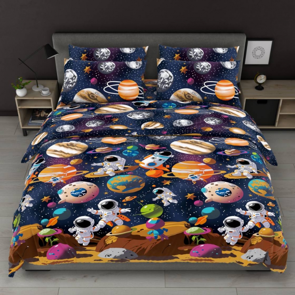 Постільна білизна Космос, бязь (Дитячий на рез.)