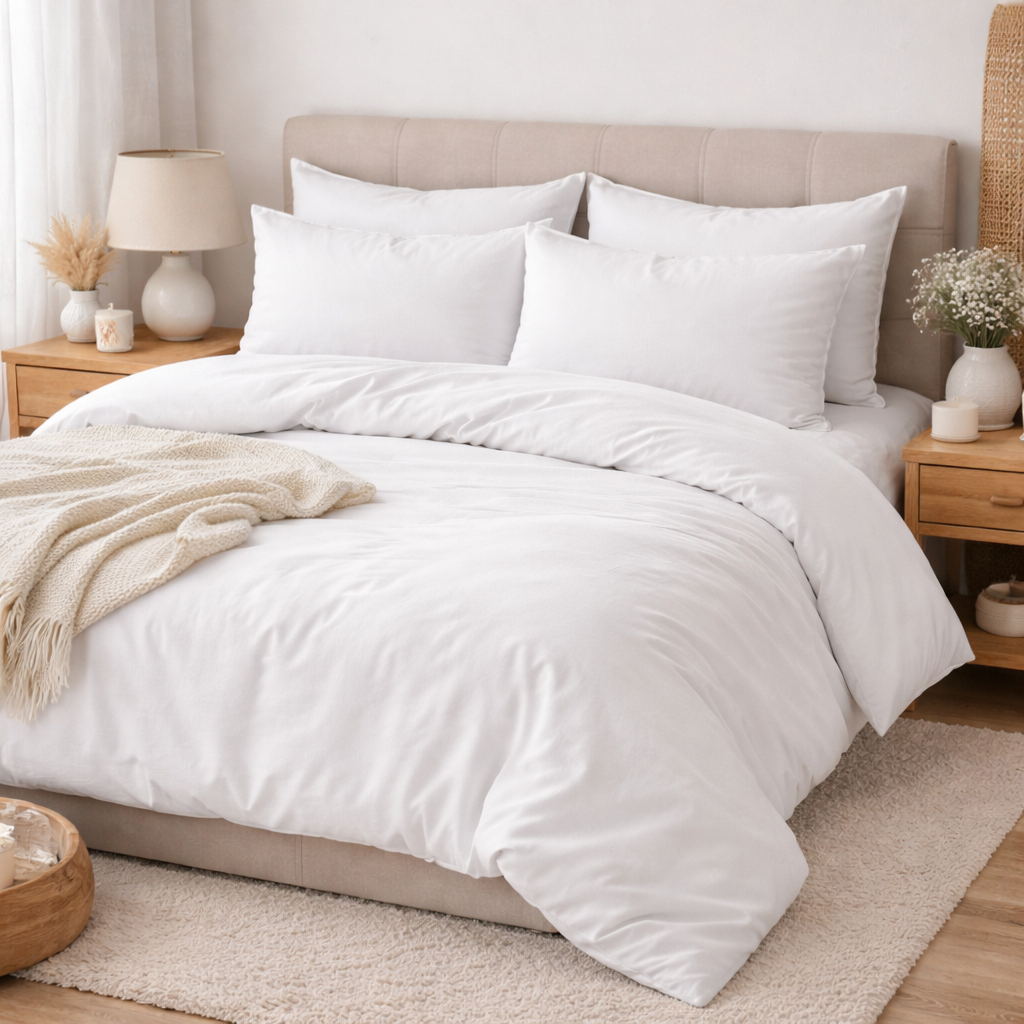 Постільна білизна WHITE, Turkish flannel (Євро)