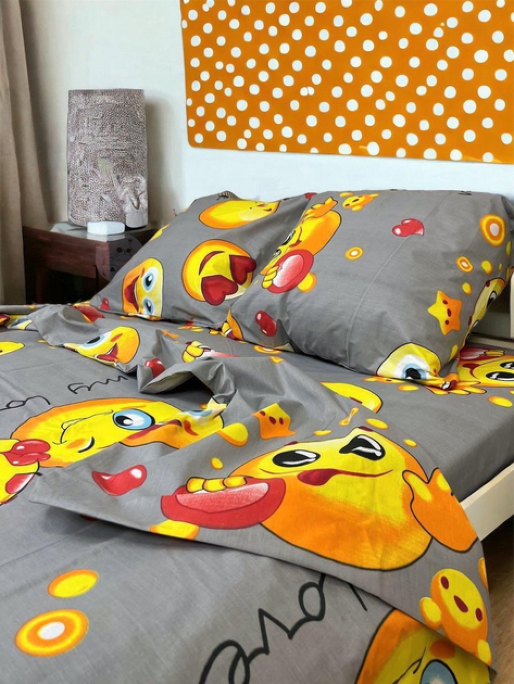 Постельное белье Emoji из бязи двуспальное фото