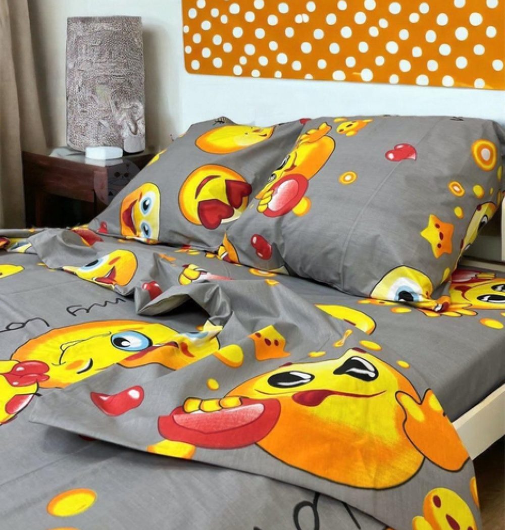 Постільна білизна Емодзі, бязь (Сімейний)