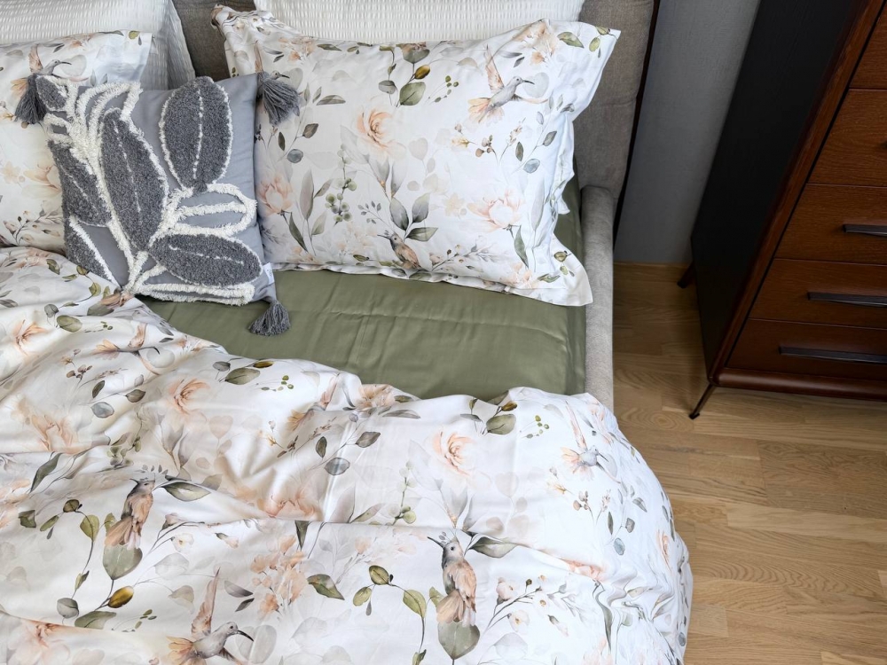 Постільна білизна Сатин PREMIUM, BIRDS (Полуторний) - Зображення 6