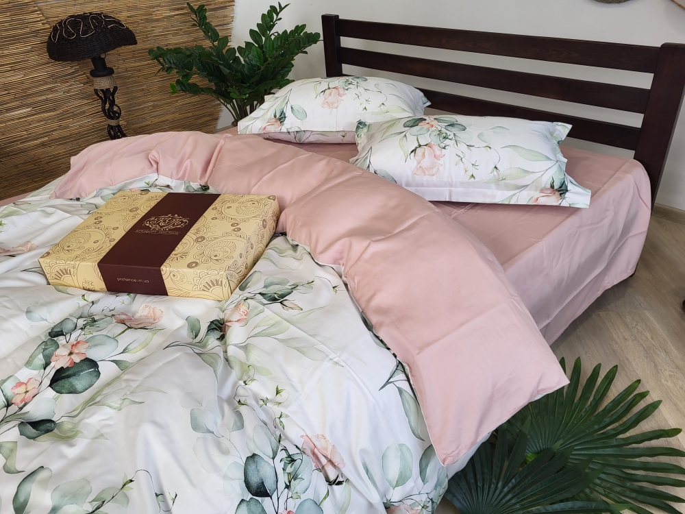 Постільна білизна Сатин PREMIUM, NOVEL LIGHT PINK (Двосп. на рез.) - Зображення 2