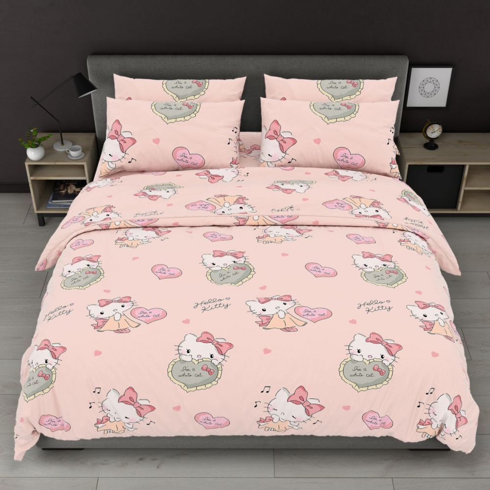 Постільна білизна Кітті, бязь (Полуторний)