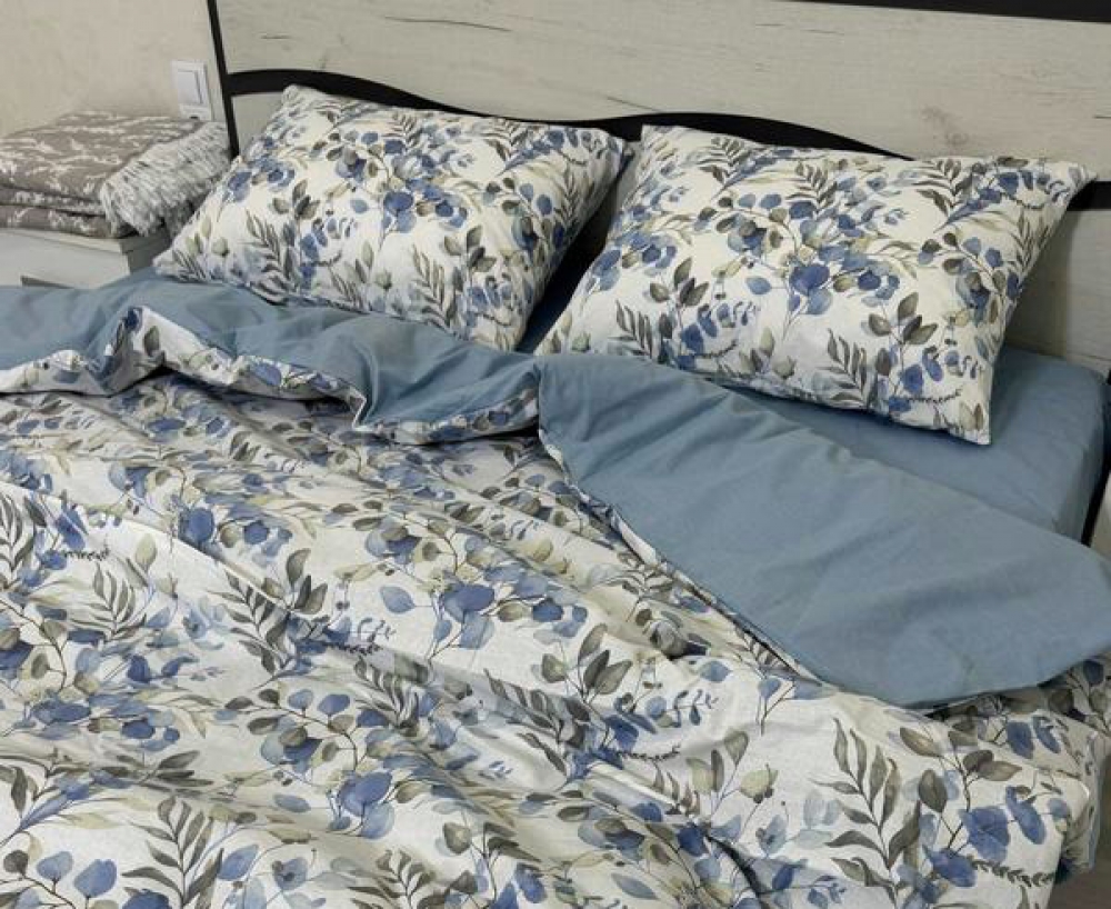 Постільна білизна Евкаліптовий лист, бязь підк Цільн., 50*70см (Євро)