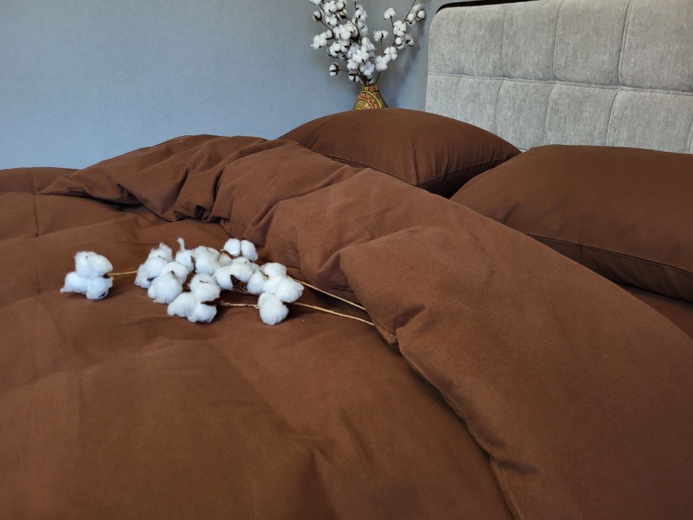 Постільна білизна Пряний шоколад S181-122, Turkish flannel (Євро) - Зображення 2