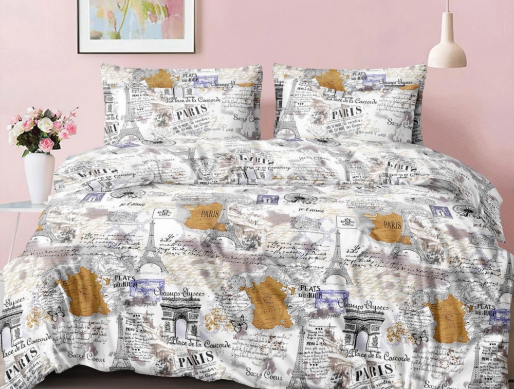 Постільна білизна Євротур, бязь (Євро на резин.)