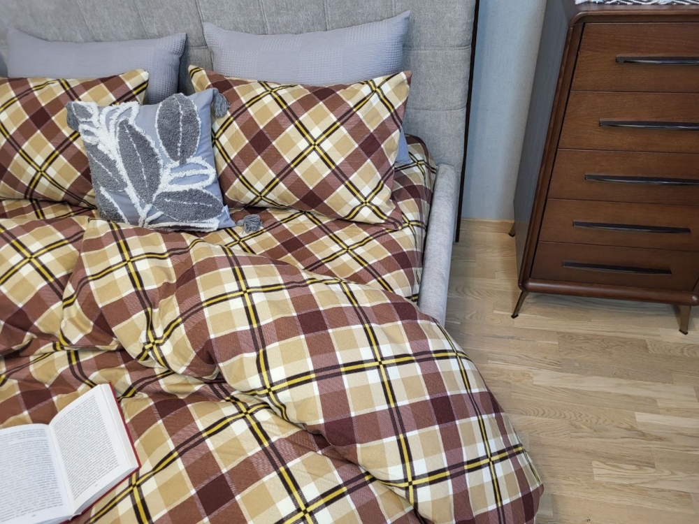 Постільна білизна Крафт пастель, Turkish flannel (Двоспальний)