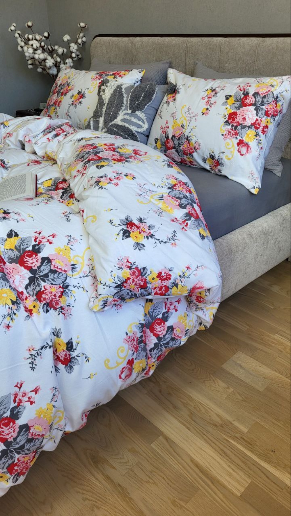 Постільна білизна Маркіза/сіра гавань, Turkish flannel (Сім. на резин.) - Зображення 2