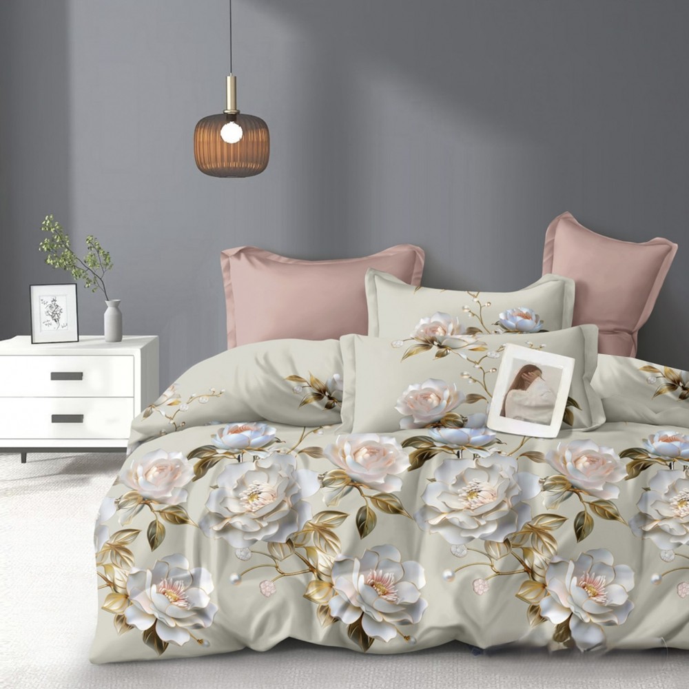 Постільна білизна Магнолія, ранфорс (Полуторний)