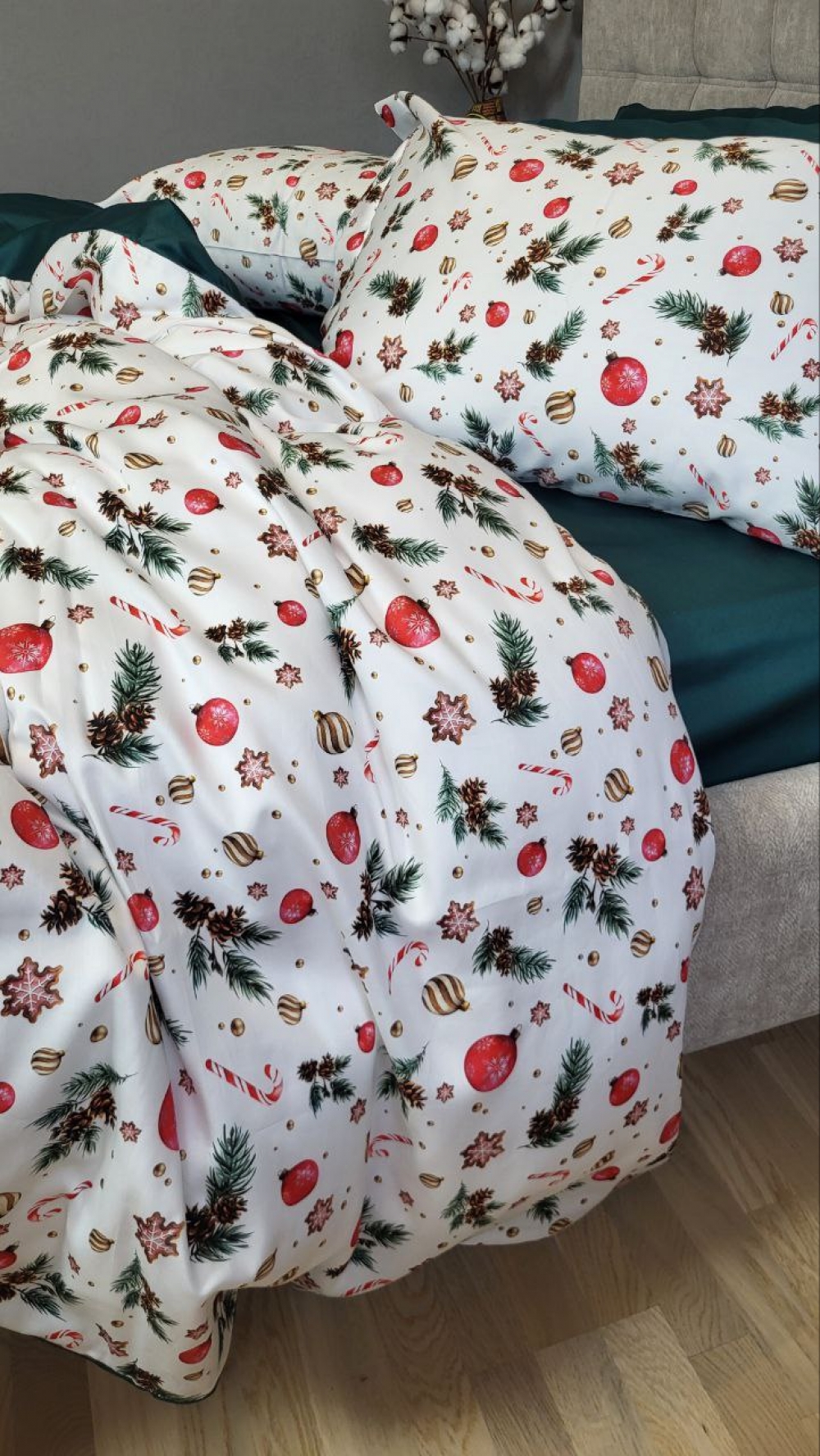 Постільна білизна Сатин PREMIUM, DECORATIONS (Євро) - Зображення 5