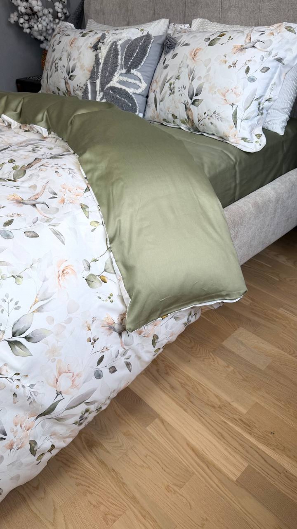 Постільна білизна Сатин PREMIUM, BIRDS (Євро на рез.) - Зображення 6