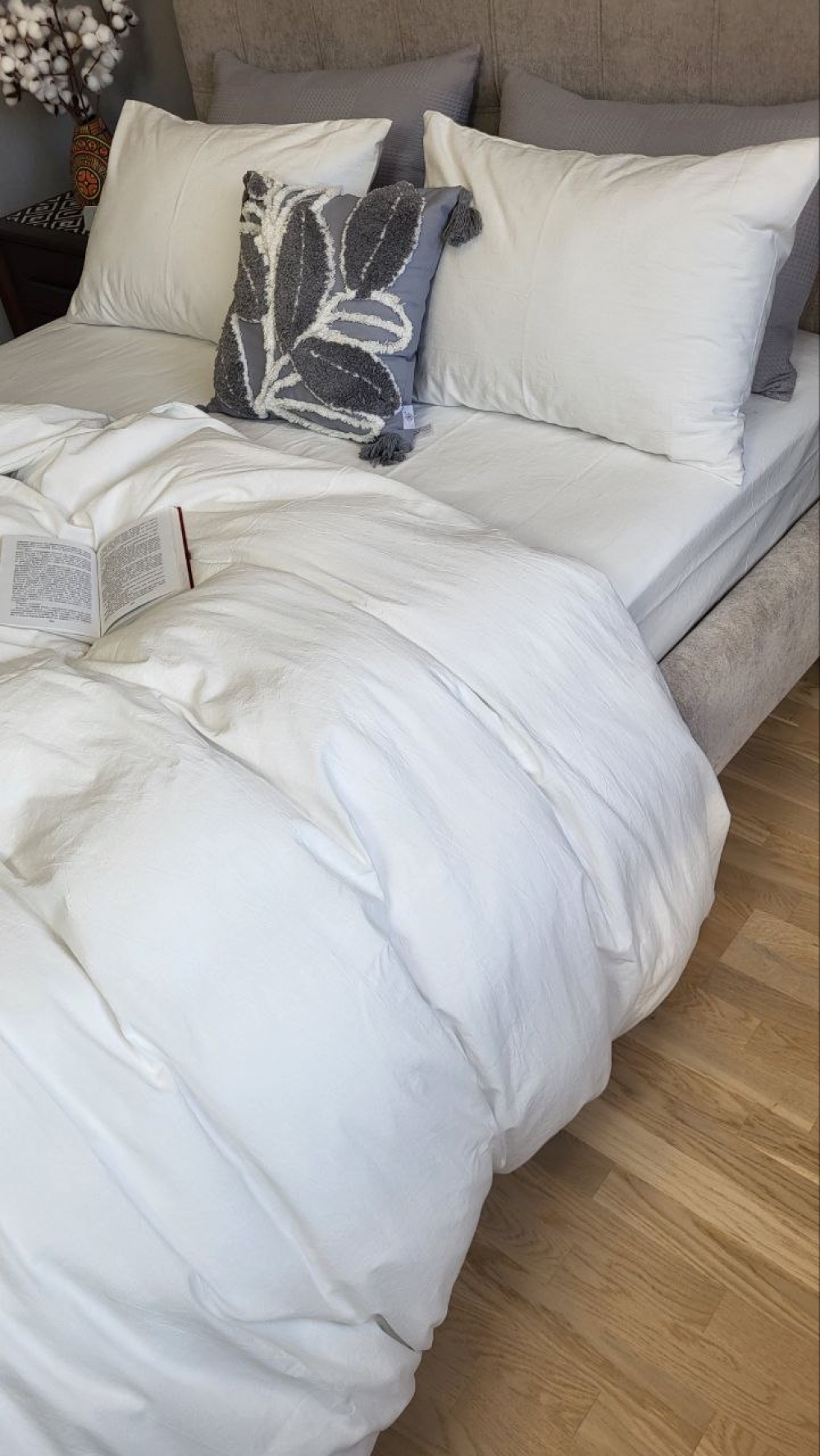 Постільна білизна Milk, Washed Cotton W1341 (Полуторний) - Зображення 2