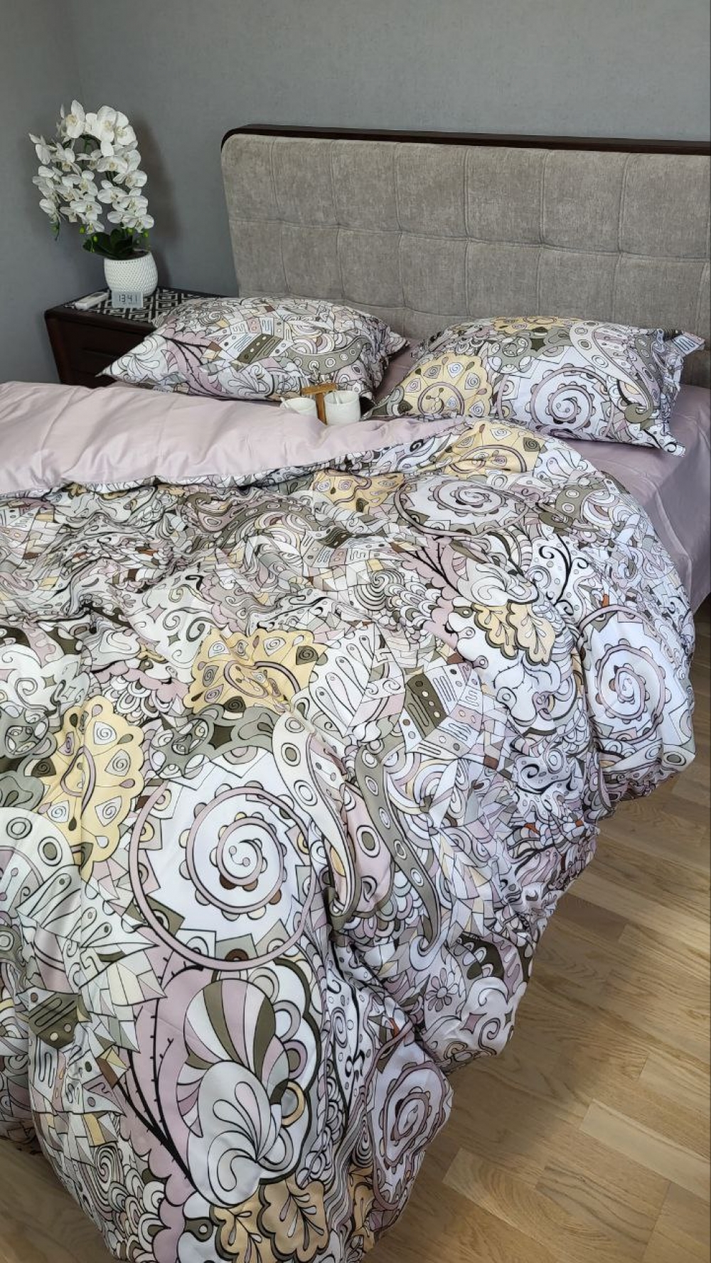 Постільна білизна Сатин PREMIUM, ILLUSION підк. двустор. (Євро) - Зображення 3