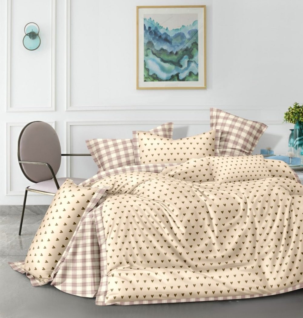 Постільна білизна Симпатія, сатин (Полуторний)