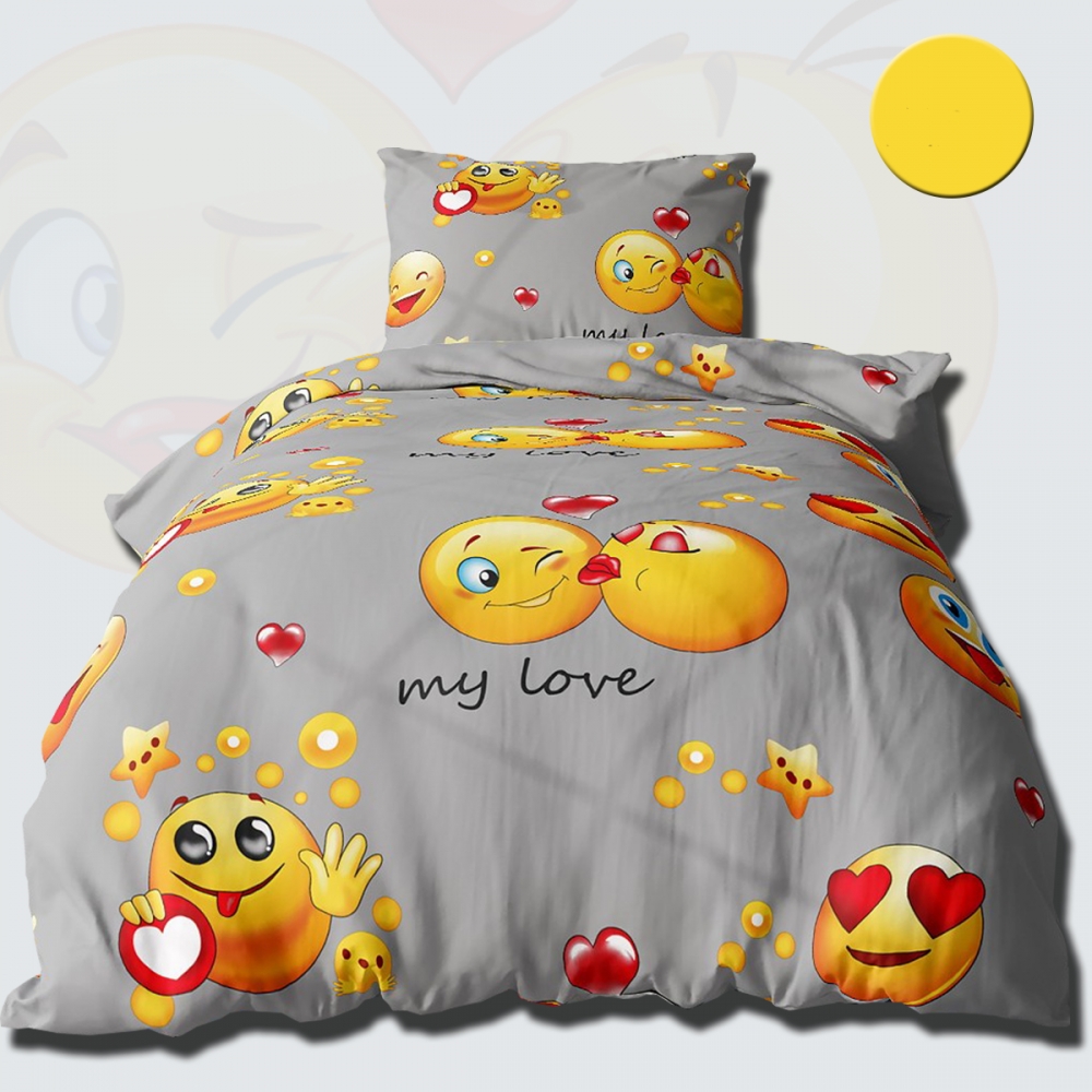 Постельное белье Emoji из бязи двуспальное — изображение 3