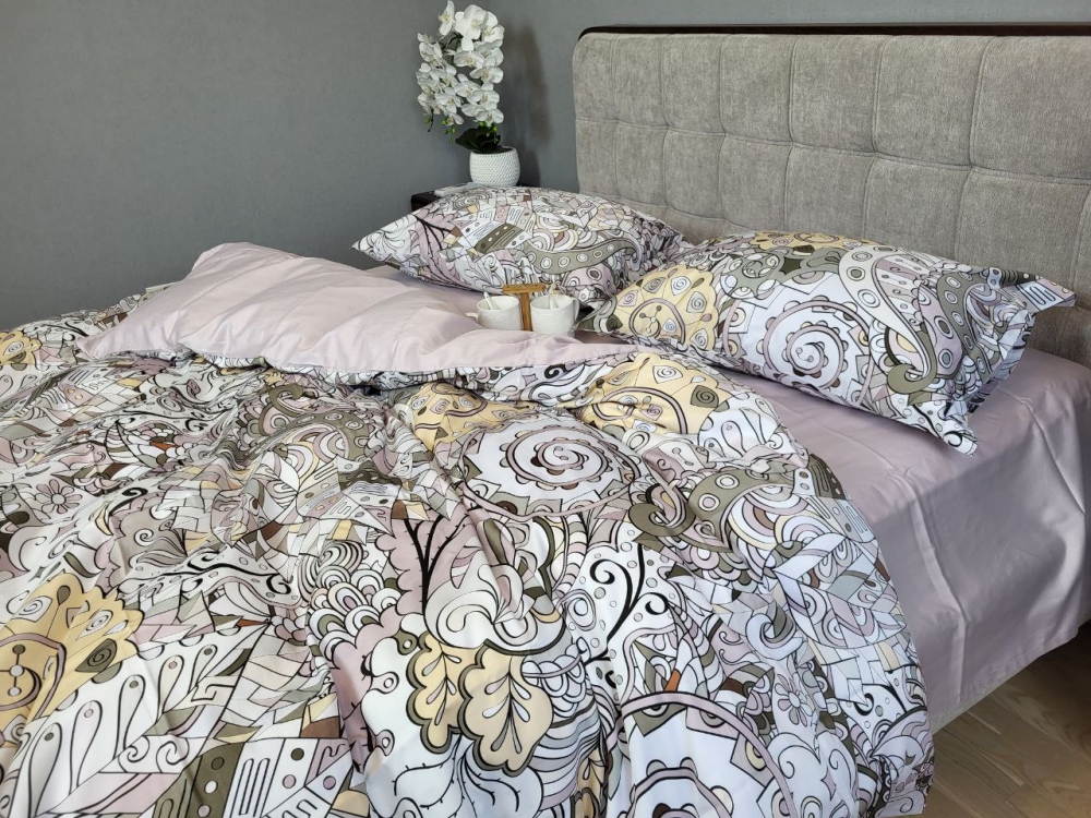 Постільна білизна Сатин PREMIUM, ILLUSION підк. двустор. (Євро) - Зображення 6