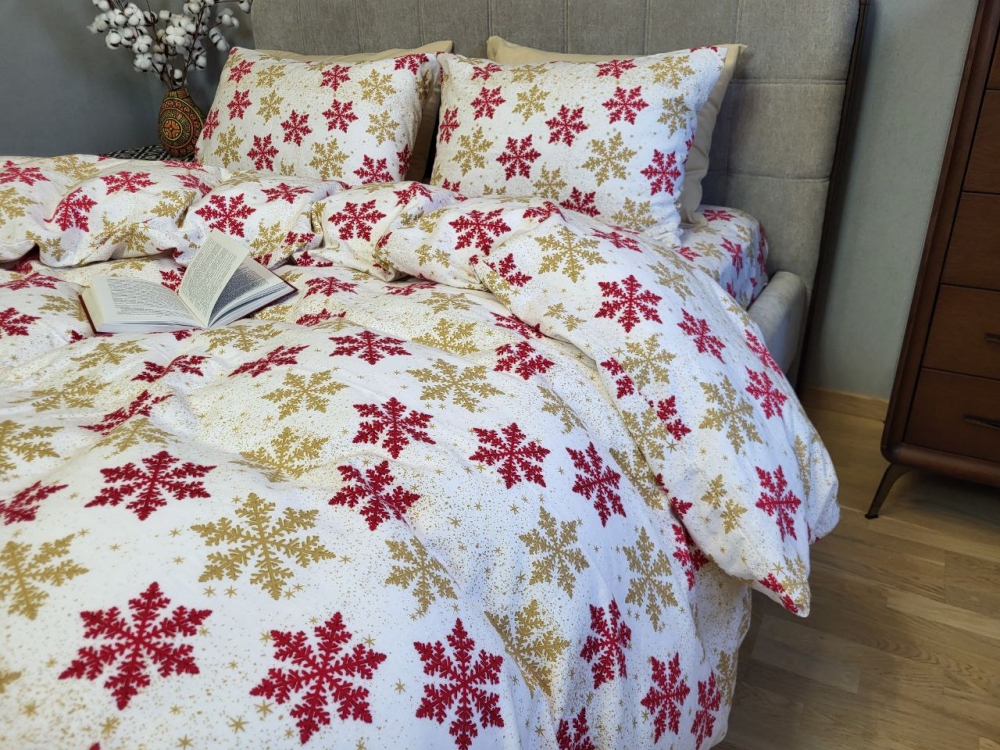 Постільна білизна Сніжинка жовта, Turkish flannel (Полут. на рез.) - Зображення 5