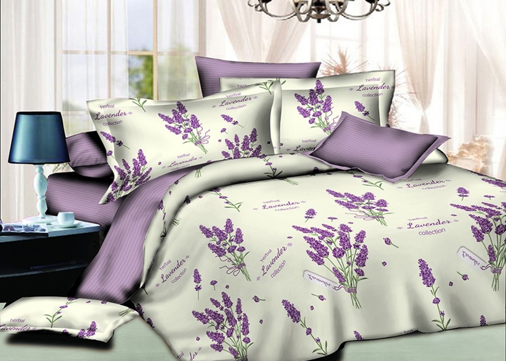 Постільна білизна Аромат лаванди, ранфорс (Євро)