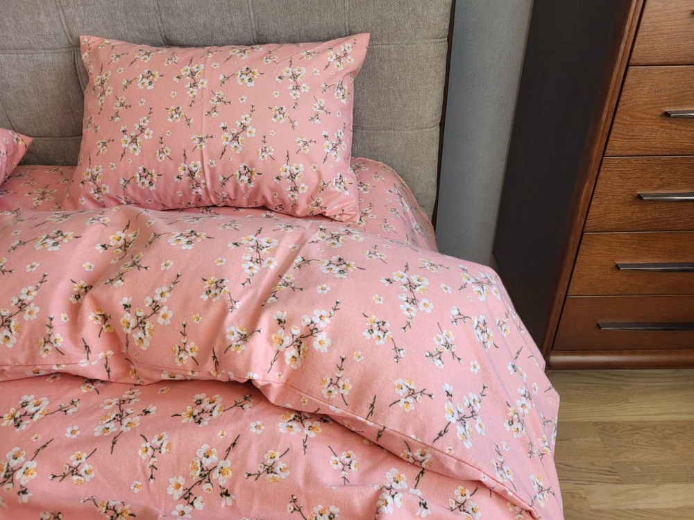 Постільна білизна Вікторія корал., Turkish flannel (Сімейний)