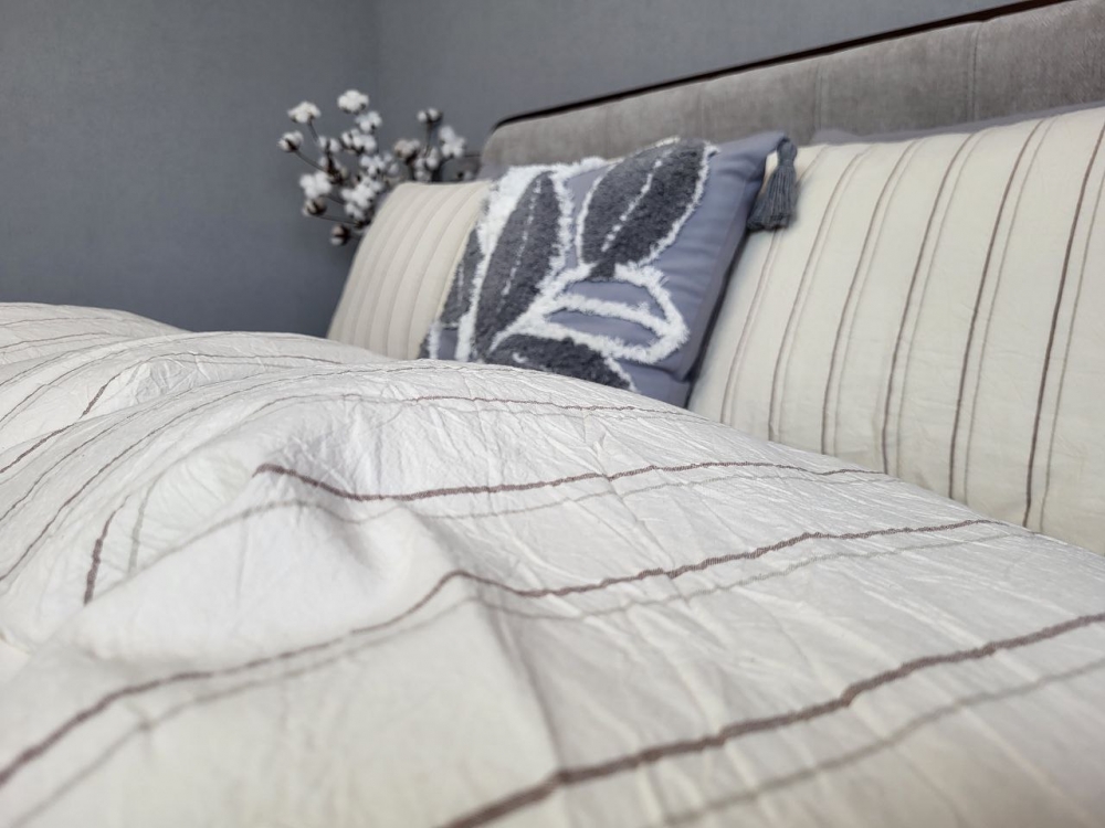 Постільна білизна Lines, Washed Cotton (Двоспальний) - Зображення 6