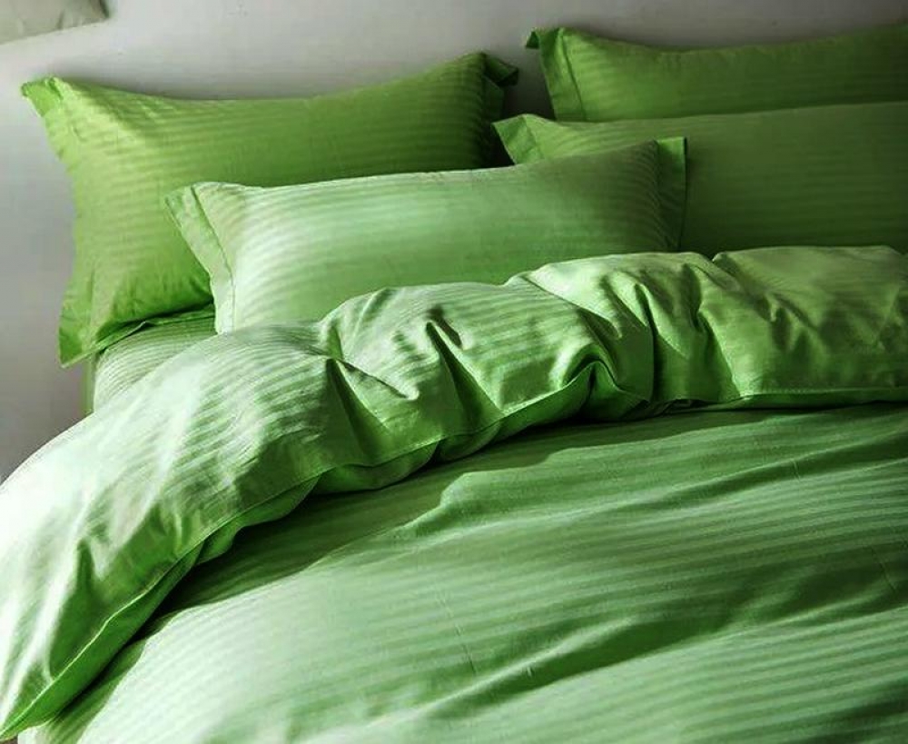 Постільна білизна Stripe LUX GREEN GRASS 1/1см (Двоспальний)