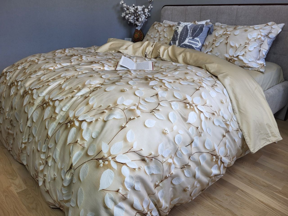 Сатин PREMIUM, LEAVES (Сім. на рез.) - Зображення 3