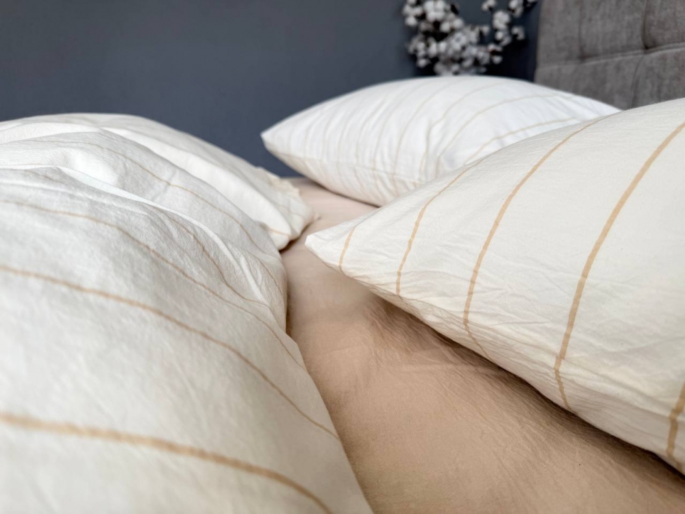 Постільна білизна Lonely+Creamy Beige, Washed Cotton (Полуторний) - Зображення 3