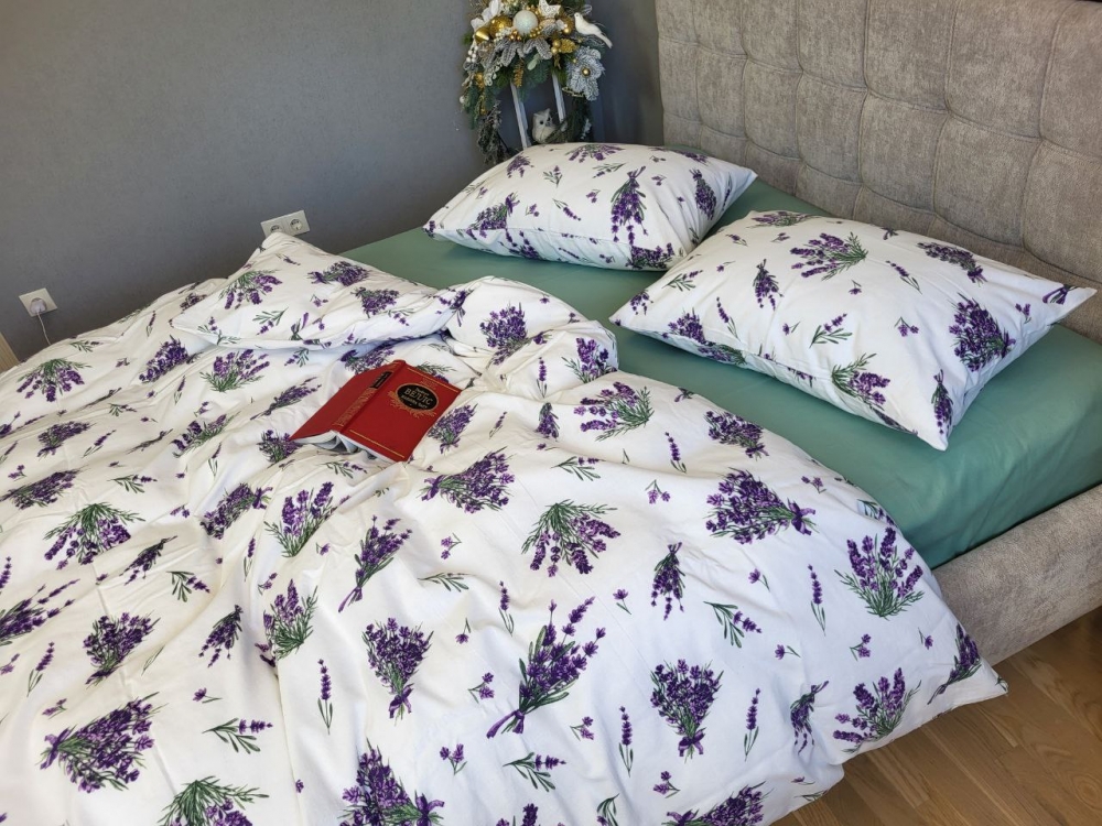 Постільна білизна Лавандин/полин, Turkish flannel (Євро на резин.) - Зображення 5