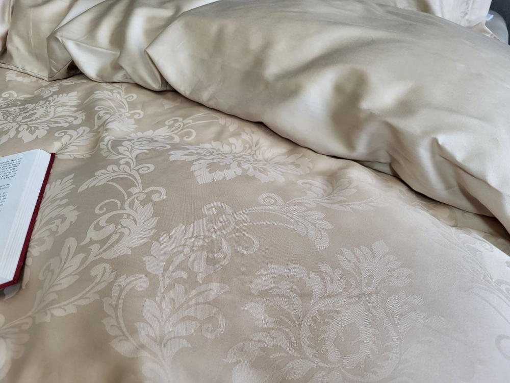 Сатин JACQUARD, TIARA BEIGE (Сім. на рез.) - Зображення 7