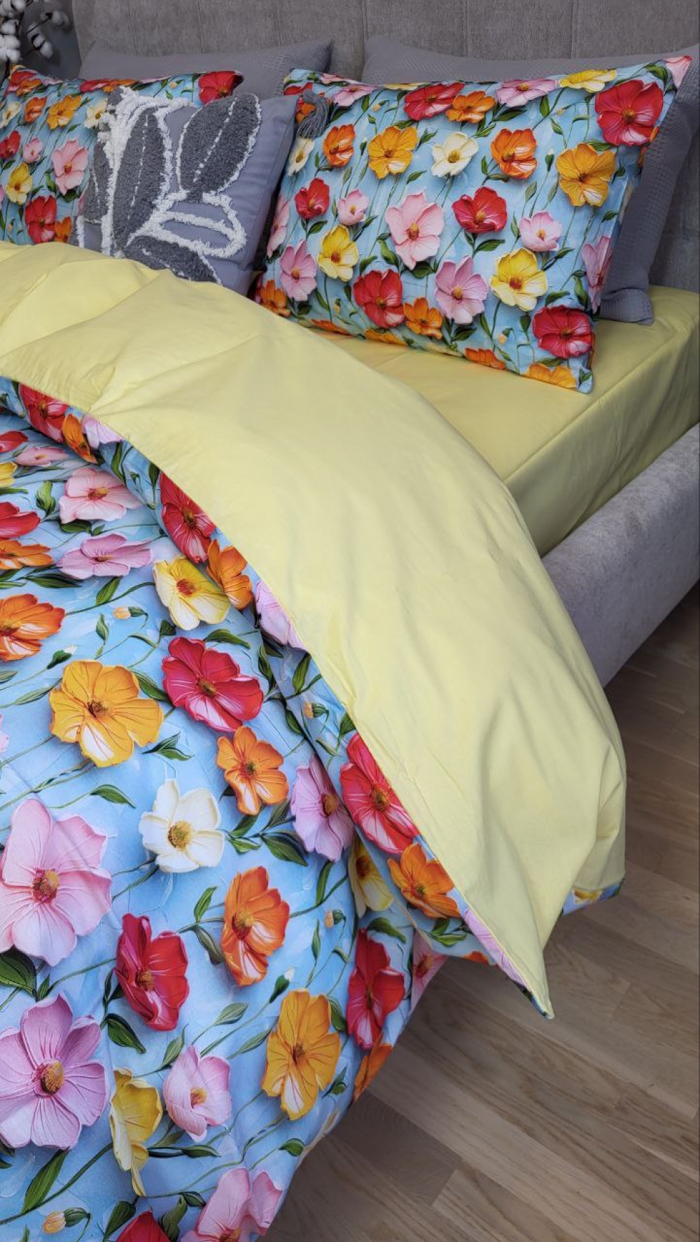 Постільна білизна Акварель, cotton 5D (Двоспальний) - Зображення 5