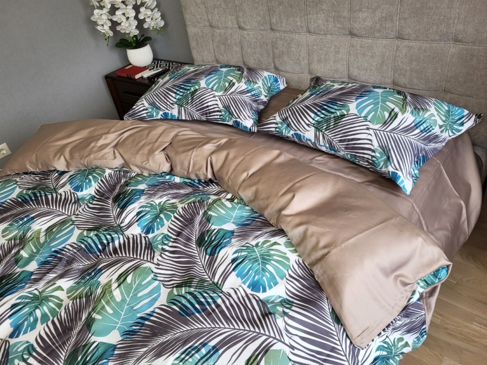 Постільна білизна Сатин PREMIUM, TROPICS (Євро)