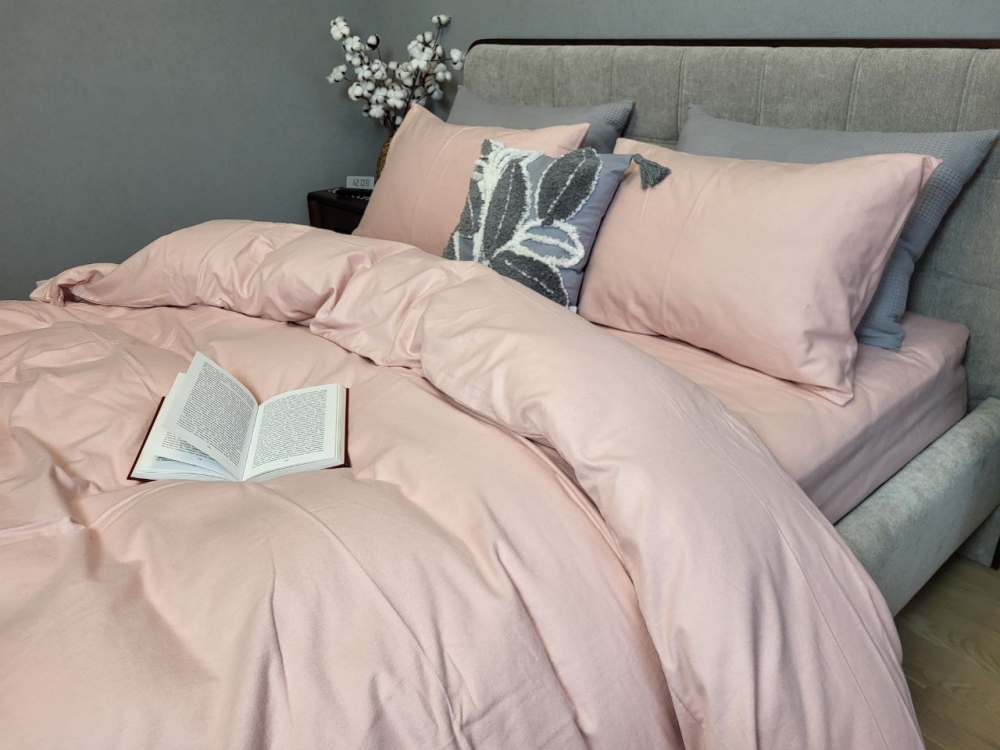 Постільна білизна Пудровий N16564, Turkish flannel (Полут. на рез.) - Зображення 5