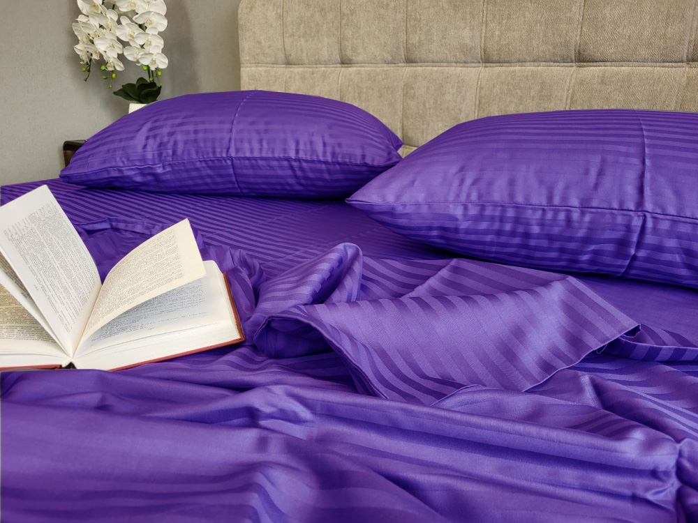 Постільна білизна Stripe LUX ULTRA VIOLET 1/1см (Полуторний)
