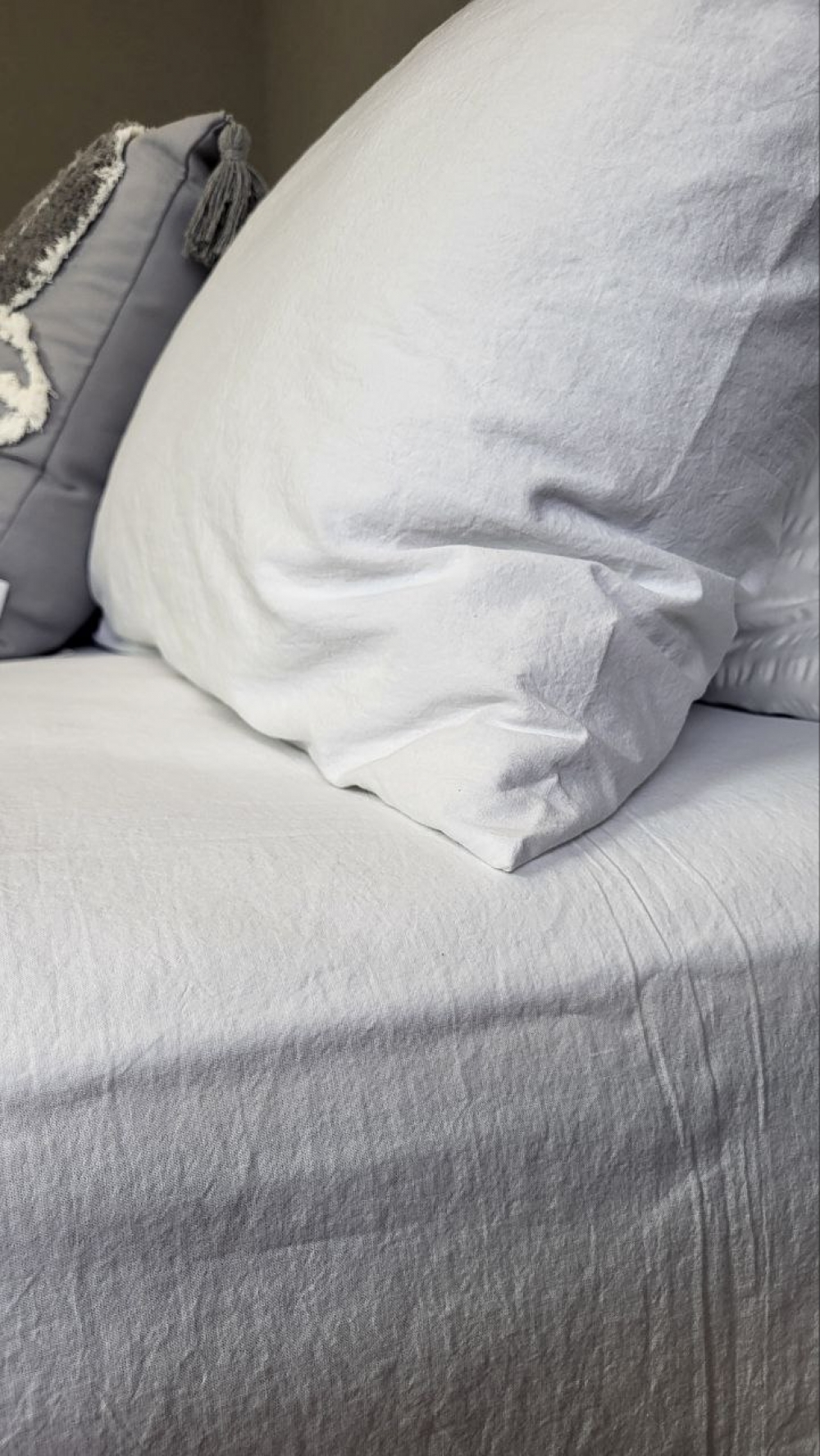Постільна білизна White, LUXURY Washed (Двоспальний) - Зображення 6